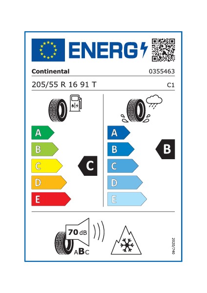 Contınental 205/55 R16 91T Winter Contact Ts870 Oto Kış Lastiği (Üretim Yılı:2024)