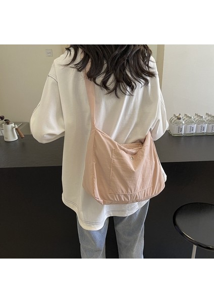 Yeaın Çapraz Askılı Çanta Taşınabilir Yüksek Kaliteli Aşınmaya Dayanıklı Naylon Kumaş Sade Stil, Bej (Yurt Dışından) fiyatları