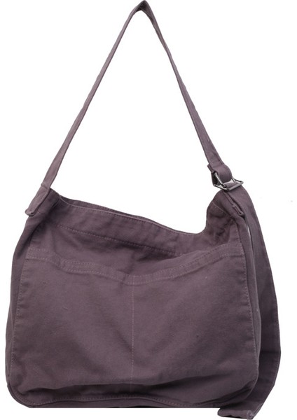 Yeaın Çapraz Askılı Çanta Taşınabilir Yüksek Kaliteli Aşınmaya Dayanıklı Kanvas Kumaş Düz Renk Stili, Mor (Yurt Dışından)