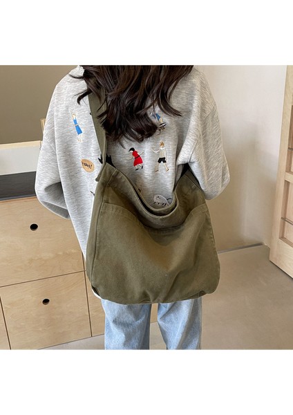 Yeaın Çapraz Askılı Çanta Taşınabilir Yüksek Kaliteli Aşınmaya Dayanıklı Kanvas Kumaş Düz Renk Stili, Mor (Yurt Dışından) modelleri