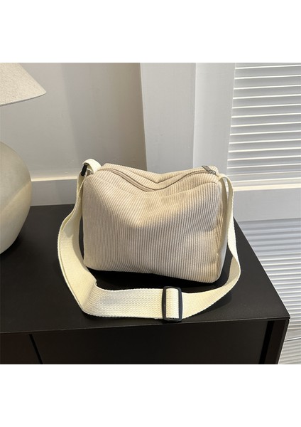 Yeaın Çapraz Askılı Çanta Taşınabilir Astar Malzemesi: Yüksek Kaliteli Polyester Kentsel Sade Stil, Bej (Yurt Dışından)