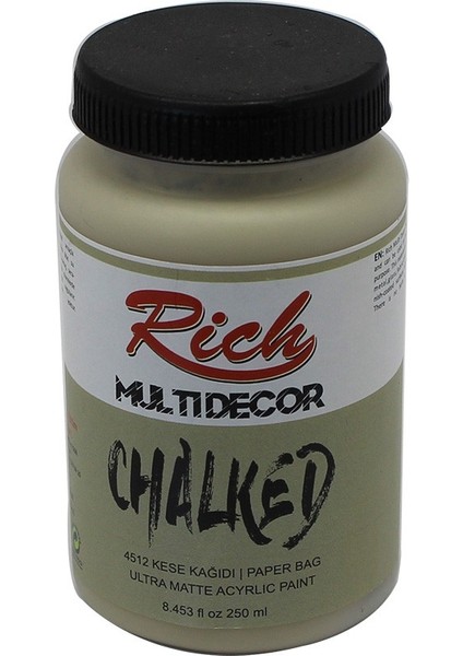 Multi Decor Chalked Akrilik Boya 250 cc Kese Kağıdı 4512