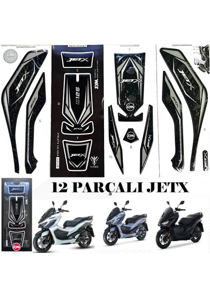 Jet-X 125 Tank Ped Seti 12 Pcs Gri