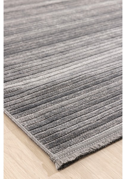 Stripe Antrasit Kilim Kaymaz Taban Salon Oturma Odası Antre Halısı 33010A indirimleri
