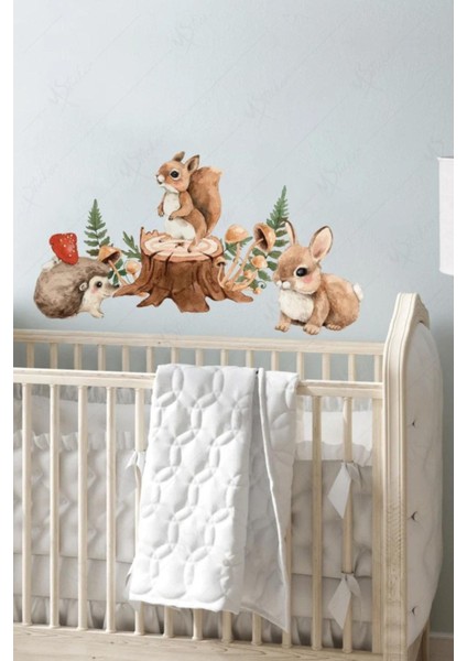 Ormanda Ceylan ve Arkadaşları Temalı Çocuk Odası Sticker Seti, Renkli ve Eğlenceli Dekorasyon fiyatları