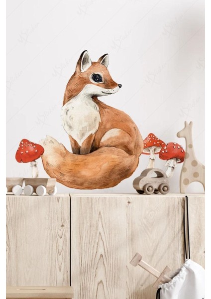 Ormanda Ceylan ve Arkadaşları Temalı Çocuk Odası Sticker Seti, Renkli ve Eğlenceli Dekorasyon modelleri