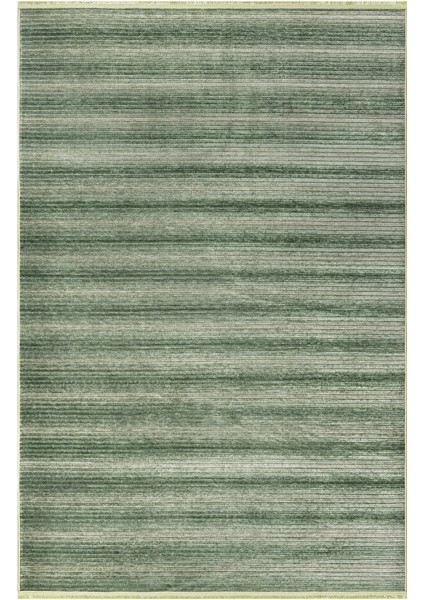 Stripe Yeşil Kilim Kaymaz Taban Salon Oturma Odası Antre Halısı 33011A