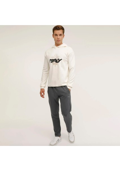 4W ml Renato 17SD1047 4pr Erkek Sweatshirt Kırık Beyaz