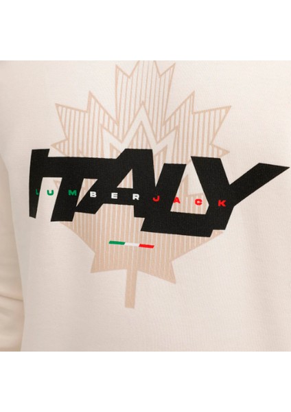 4W ml Renato 17SD1047 4pr Erkek Sweatshirt Kırık Beyaz