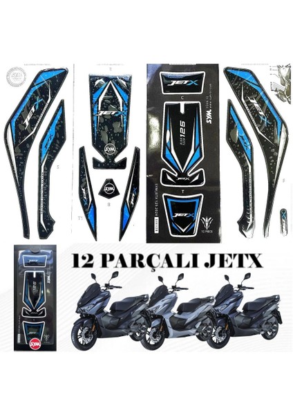 Jet-X 125 Tank Ped Seti 12 Pcs Mavi