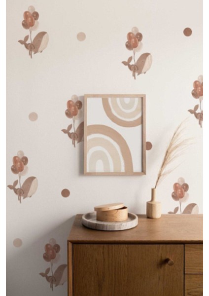 Uçan Balina Çocuk Odası Duvar Stickerı Küçük Boy modelleri