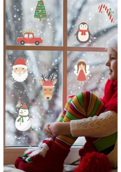 Yılbaşı Temalı Çocuk ve Bebek Odası Sticker Seti, Eğlenceli Dekorasyon, Renk: Turuncu fiyatları