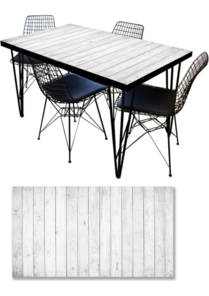 Beyaz Ahşap Dikey Masa Kaplama Folyosu, Salon ve Oturma Odası için Renkli ve Düz Desenli