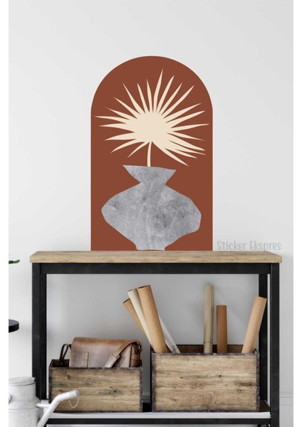 Renkli ve şık botanik bohem duvar sticker dekoru, mutfak için ideal, 1 parça fiyatları