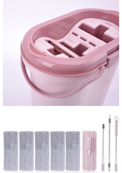 F404 3 Bölmeli Temizlik Seti 14lt, 4 Yedek Mikrofiber Bez Hediye, Çok Amaçlı Kullanım fırsatları