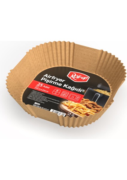 Airfryer Pişirme Kağıdı Yuvarlak 20CM 25LI Yuvarlak 20CM 25LI