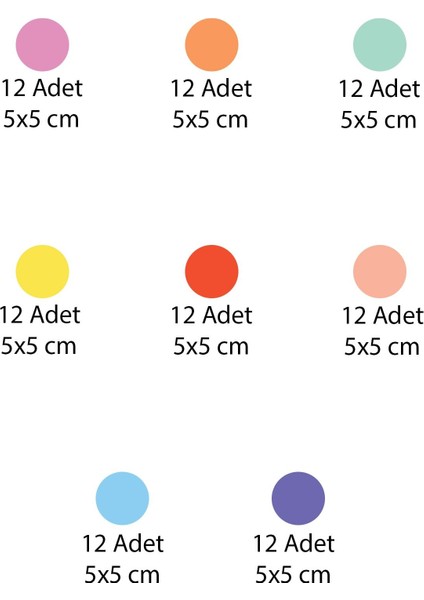 Renkli Puantiyeler Çocuk Odası Duvar Sticker, Eğlenceli ve Neşeli Dekorasyon Parçası fiyatları