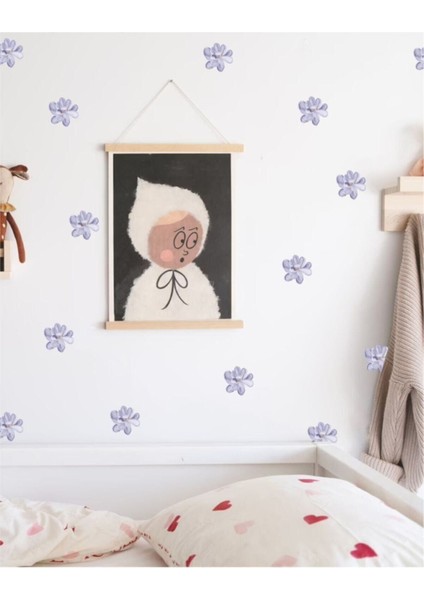 Mor gül dekoratif duvar çıkartması, şık ve zarif ev dekoru için mükemmel seçim