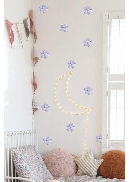 Mor gül dekoratif duvar çıkartması, şık ve zarif ev dekoru için mükemmel seçim modelleri