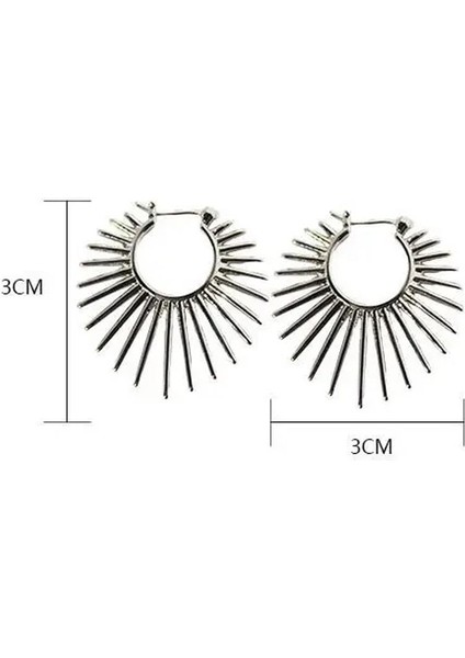 18K Altın Kaplama Minimalist Shield Halka Küpe