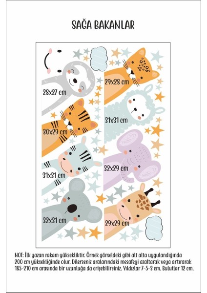 Renkli ve eğlenceli çocuk odası duvar sticker seti, 5+ parça, beyaz, sevimli dekorasyon fiyatları