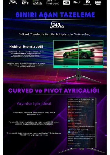 Fighter Ryzen 7 5700X / Rtx 4060 / 32GB Ram / 1tb M2 Nvme / 27'' 240Hz Oyuncu Masaüstü Bilgisayarı