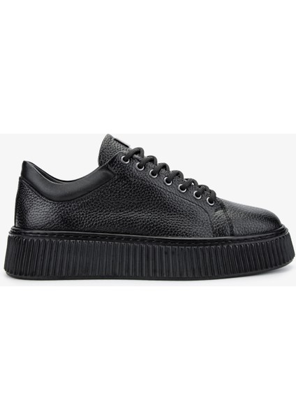 Erkek Deri Siyah Floter Sneakers & Spor Ayakkabı 352 21169 Erk Ayk SK24-25 Sıyah Fltr