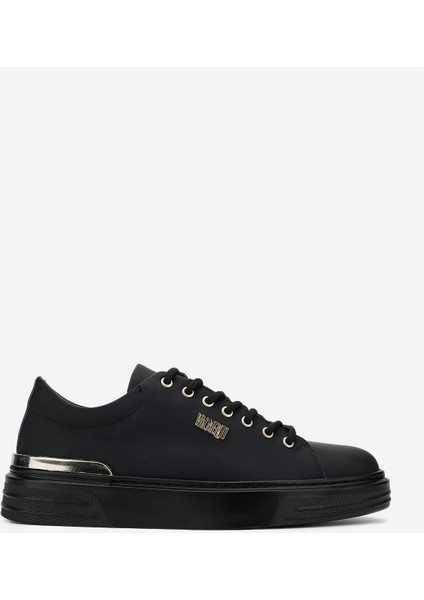 Erkek Deri Siyah Sneakers & Spor Ayakkabı 352 21223 Erk Ayk SK24-25 Sıyah Mat