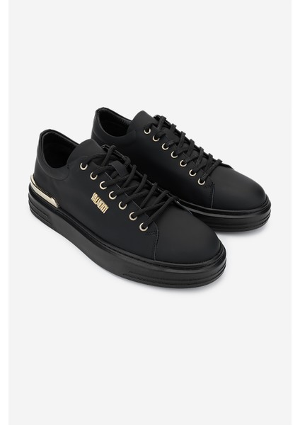Erkek Deri Siyah Sneakers & Spor Ayakkabı 352 21223 Erk Ayk SK24-25 Sıyah Mat