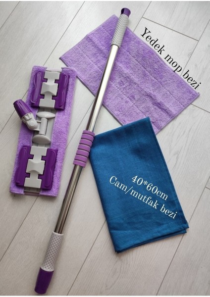 Pratik ve kolay kullanımlı 4 mandallı temizlik mopası, TR menşei