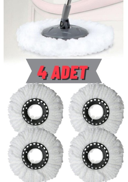 Proff %100 Mikrofiber Yedek Spin Mop Bezi 4'lü