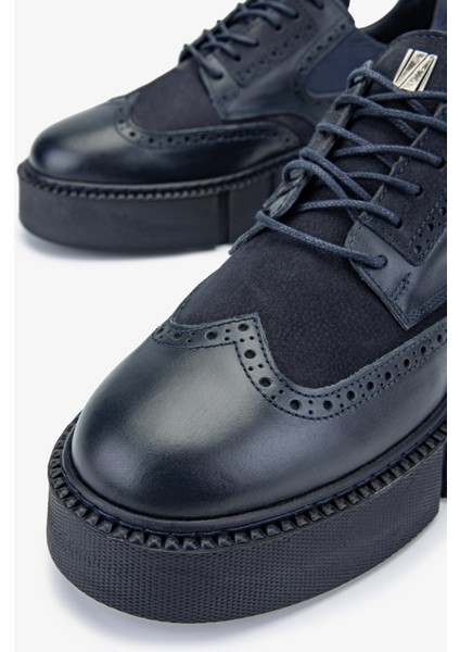 Erkek Hakiki Deri Lacivert Sneakers & Spor Ayakkabı 352 21273 Erk Ayk SK24-25 Lacıvert modelleri