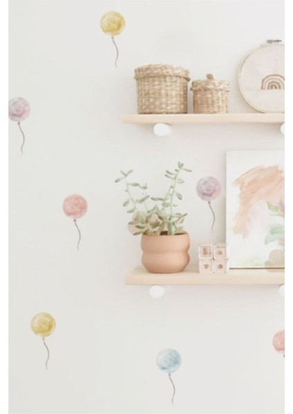 Renkli Balonlar Duvar Stickerı, Neşeli ve canlı dekoratif yapışkanlar, Pembe, Figür fiyatları