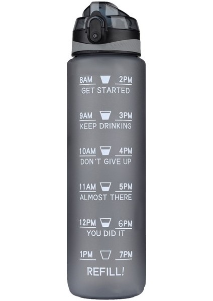 Zaman Işaretleyici ile 1l Spor Su Şişesi (Yurt Dışından)