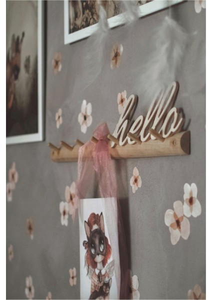 Renkli Güz Çiçekleri Duvar Stickerı, canlı ve dekoratif atmosfer için ideal, bej renk. modelleri