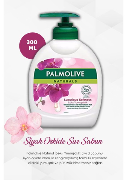 4'lü Set Palmolive Naturals Siyah Orkide Lüks Yumuşaklık Sıvı Sabun 300 ml