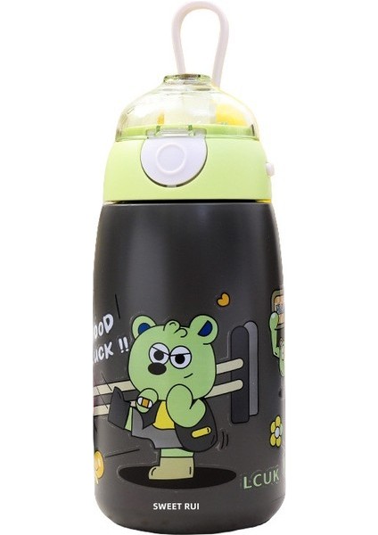Sevimli Karikatür Taşınabilir Termal Su Şişesi 500 ml (Yurt Dışından)