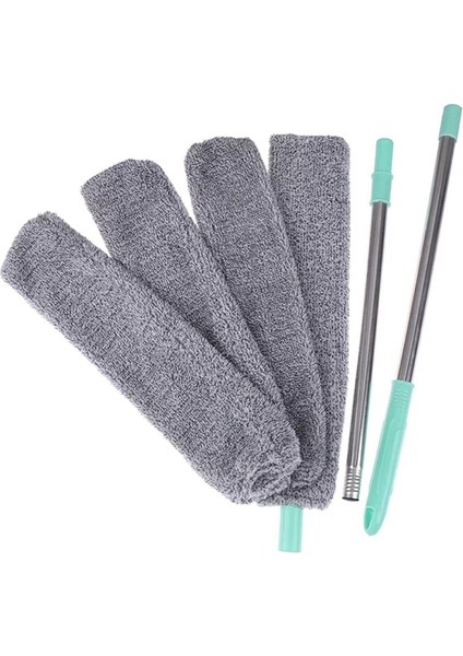 Uzun Saplı 3'lü Başucu Toz Fırçası ve Temizleme Seti