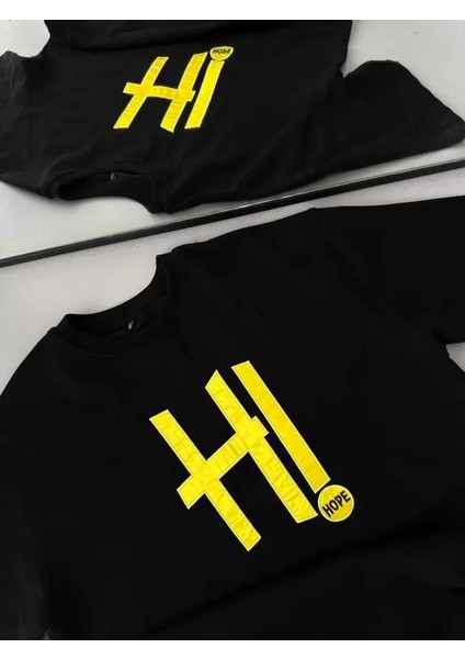 Aknbutik Unisex Nakış Işlemeli T-Shirt - Siyah fiyatları