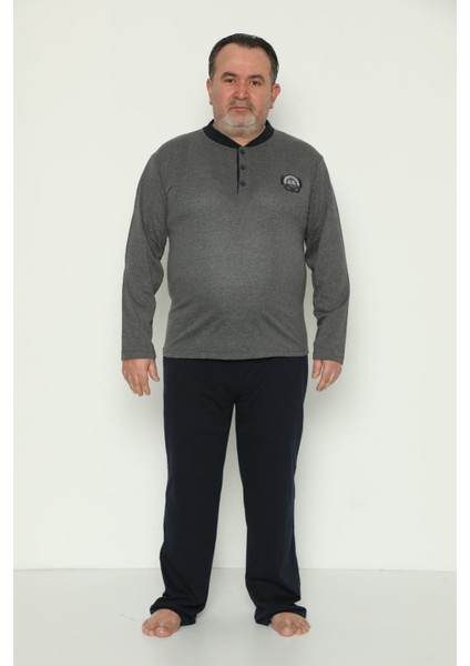 Erkek Uzun Kollu Cepli Büyük Beden Mevsimlik Pijama Takımı 1773 fiyatları