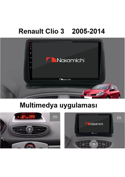 Renault Clio 3 Uyumlu Android Multimedya Navigasyon Sistemi 8 Ram 128 Gb Rom