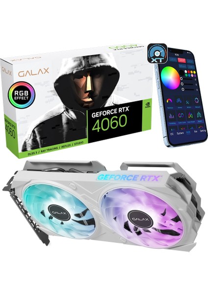 GeForce RTX 4060 EX White 1-Click OC 8GB GDDR6 128 Bit DLSS 3 Ekran Kartı (46NSL8MD8NWE)