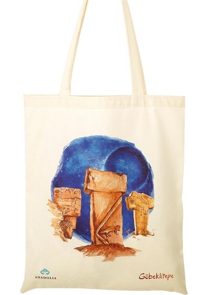 Göbeklitepe Gökyüzü Motif Ham Bez Çanta