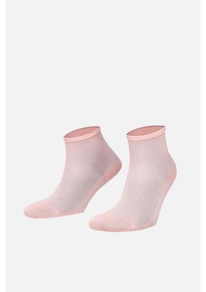 Kadın Merserize Tekli Pembe Soket Çorap M 77002 P