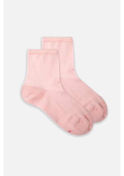 Kadın Merserize Tekli Pembe Soket Çorap M 77002 P