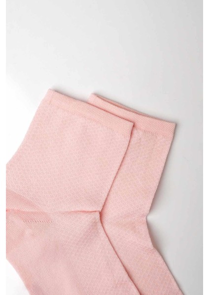 Kadın Merserize Tekli Pembe Soket Çorap M 77002 P