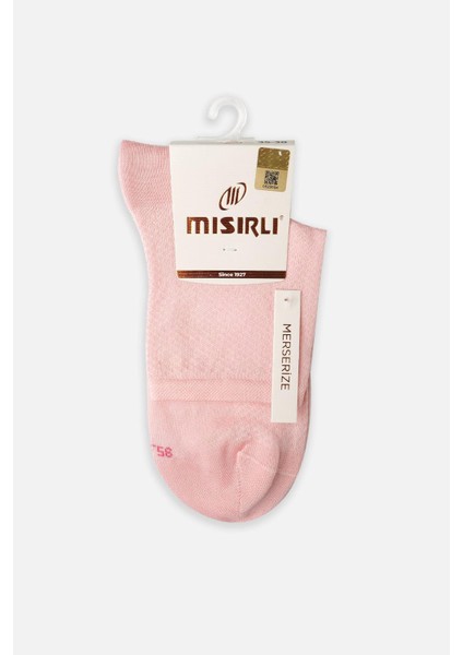 Kadın Merserize Tekli Pembe Soket Çorap M 77002 P