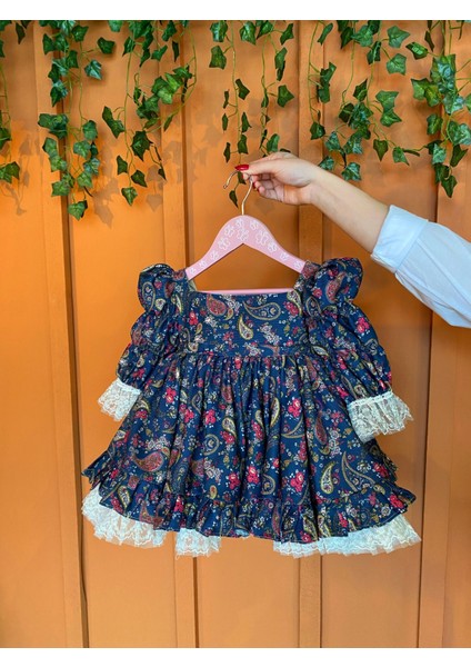 Bertuğ Kız Çocuk Midi Kloş Abiye Elbise Dantel Detaylı Özel Günler İçin Tasarım modelleri