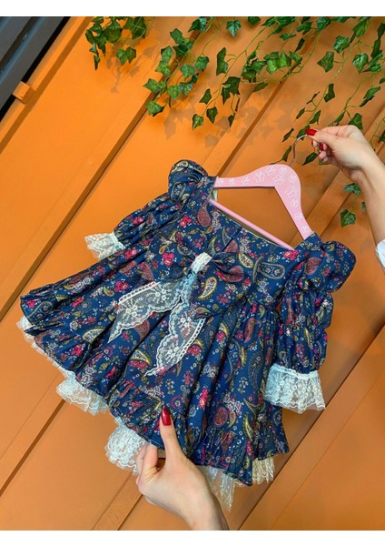 Bertuğ Kız Çocuk Midi Kloş Abiye Elbise Dantel Detaylı Özel Günler İçin Tasarım fırsatları