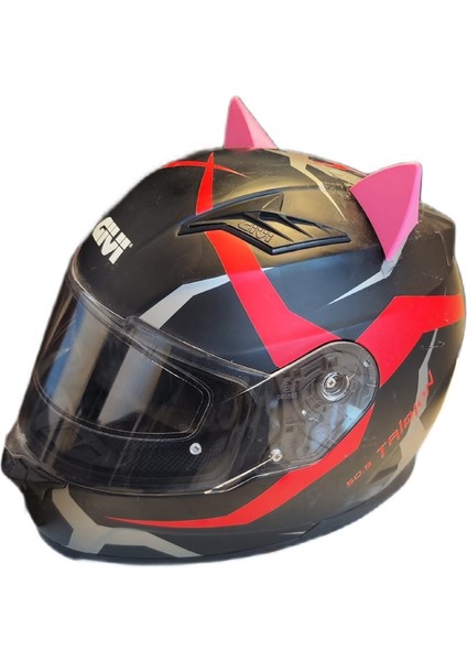 Kask Süsü -Kedi Kulağı Şeker Pembe